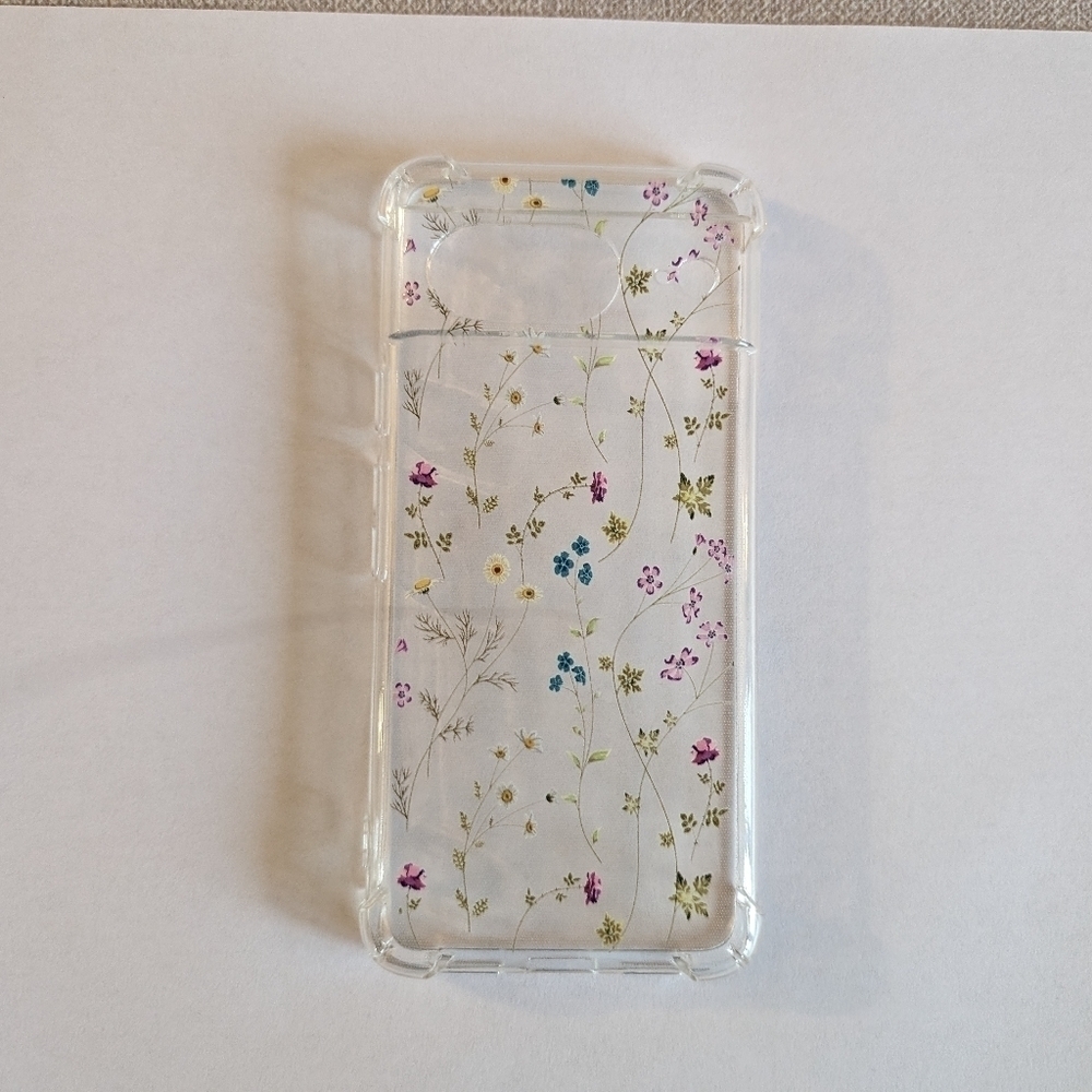 Floral Case for Google Pixel 8 | Clear Phone Case with Flower Branch Pattern